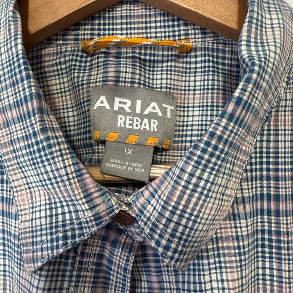 ARIAT REBAR Shirt Womens XXL Button Up Fitted Long Sleeve Size 1x - Picture 4 of 7